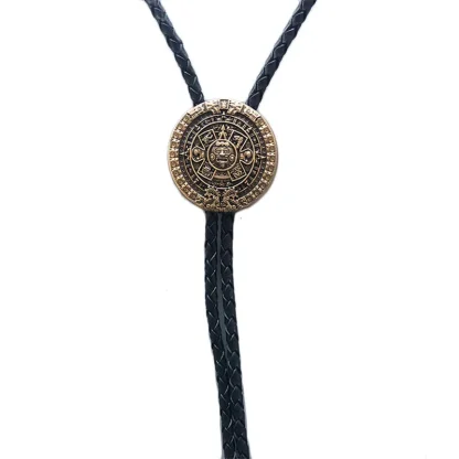 Round Embossed Decorative Western Tie - Image 15