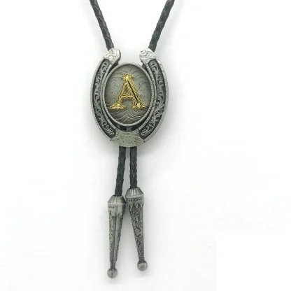 Initial Western Tie with Horseshoe Shape - Image 2