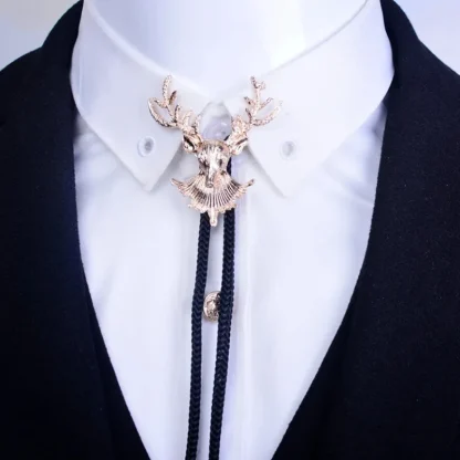 Retro Deer Head Shaped Bolo Tie - Image 4
