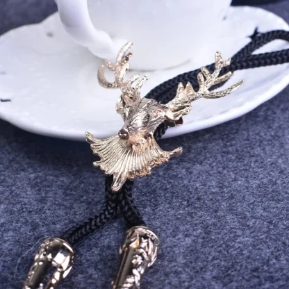 Retro Deer Head Shaped Bolo Tie - Image 3
