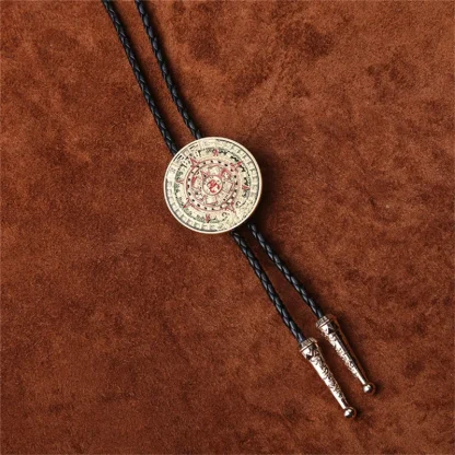 Round Embossed Decorative Western Tie - Image 9