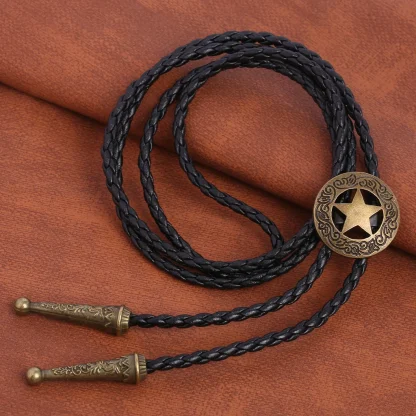 Rodeo Western Tie with Star Design - Image 3