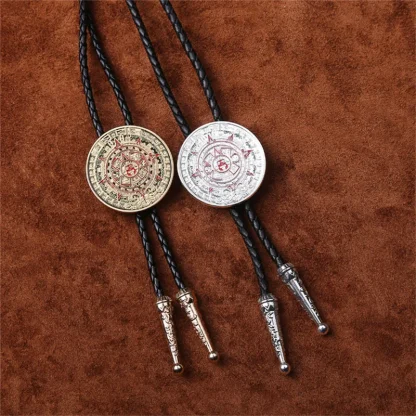 Round Embossed Decorative Western Tie - Image 8