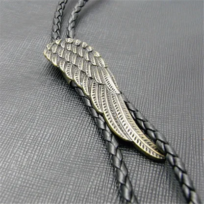 Bolo Tie with Retro Wing Pendant - Image 3