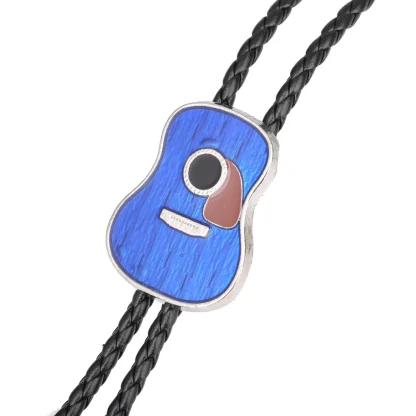 Creative Bolo Tie with Guitar Pendant - Image 4