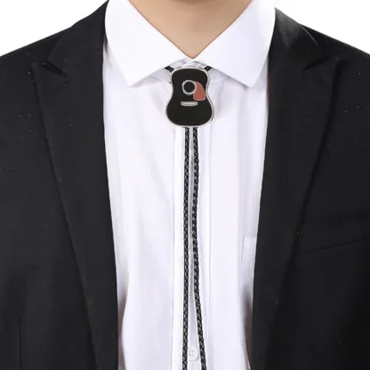 Creative Bolo Tie with Guitar Pendant - Image 12