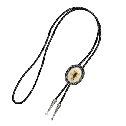 Oval Bolo Tie with Scorpion Silhoutte - Image 6