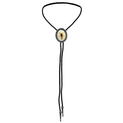 Oval Bolo Tie with Scorpion Silhoutte - Image 5