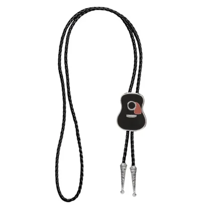 Creative Bolo Tie with Guitar Pendant - Image 10