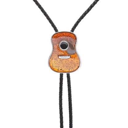 Creative Bolo Tie with Guitar Pendant