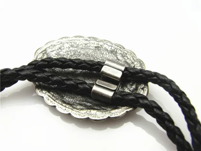 Classic Bolo Tie with Embossed Floral Design - Image 7