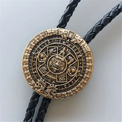 Retro Round Creative Pendant Bolo Tie - Image 8