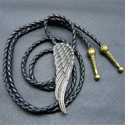 Bolo Tie with Retro Wing Pendant - Image 2