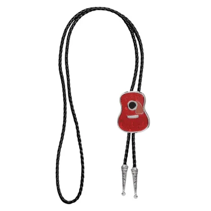 Creative Bolo Tie with Guitar Pendant - Image 8