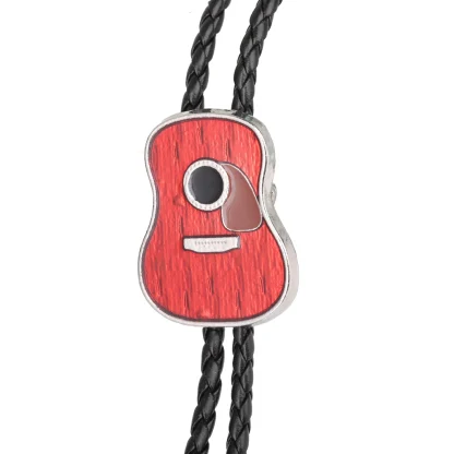 Creative Bolo Tie with Guitar Pendant - Image 7