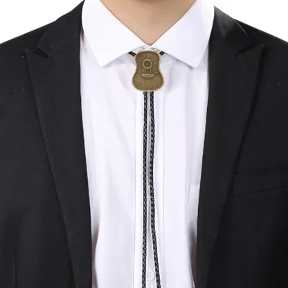 Creative Bolo Tie with Guitar Pendant - Image 14