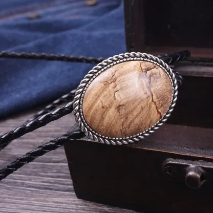 Creative Gemstone-like Retro Bolo Tie - Image 14