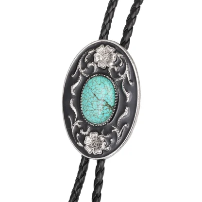 Retro Bolo Tie with Gemstone-like Design - Image 8