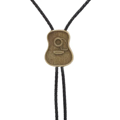 Creative Bolo Tie with Guitar Pendant - Image 5