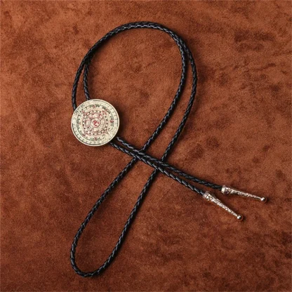 Retro Round Creative Pendant Bolo Tie - Image 2