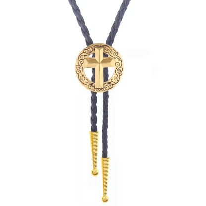 Cross Western Tie with Hollow Out Design - Image 7