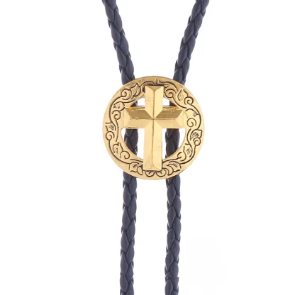 Cross Western Tie with Hollow Out Design