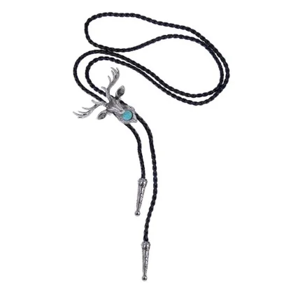 Decorative Bolo Tie with Elk Head Design - Image 10