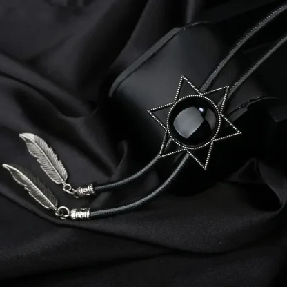 Modern Hexagram Bolo Tie with Stylish Design - Image 2