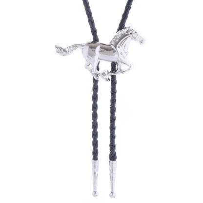 Adjustable Western Tie with Horse Pendant - Image 6