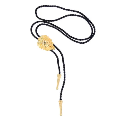 Retro Lion Head Pendant Bolo Tie - Image 8