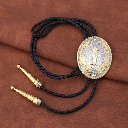 Fancy Bolo Tie with Initial Letter Pendant - Image 6