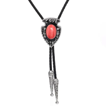 Vintage-style Bolo Tie with Gemstone-like Design - Image 10