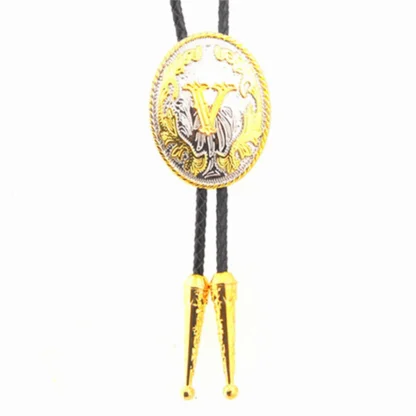 Fancy Bolo Tie with Initial Letter Pendant - Image 14