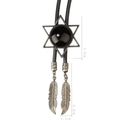 Modern Hexagram Bolo Tie with Stylish Design - Image 6