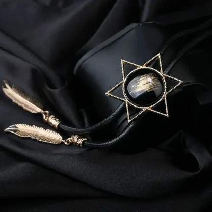 Modern Hexagram Bolo Tie with Stylish Design
