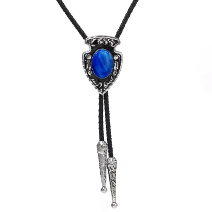 Vintage-style Bolo Tie with Gemstone-like Design