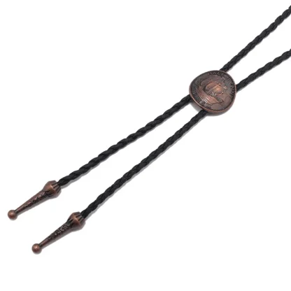 Vintage-style Bolo Tie with Sailboats Pendant - Image 4