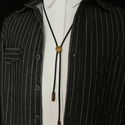 Western Tie Small Pendant with Minimal Engraved - Image 8