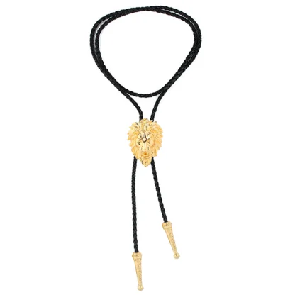 Retro Lion Head Pendant Bolo Tie - Image 9