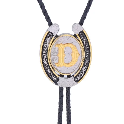 Horseshoe Western Tie with Initial Letter - Image 11