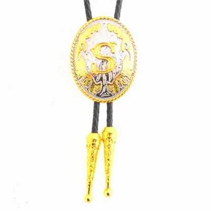 Fancy Bolo Tie with Initial Letter Pendant - Image 13
