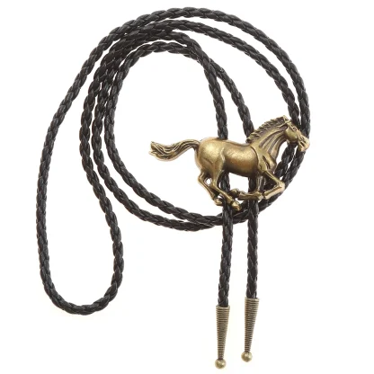 Adjustable Western Tie with Horse Pendant - Image 9