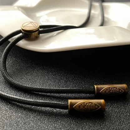 Western Tie Small Pendant with Minimal Engraved - Image 2