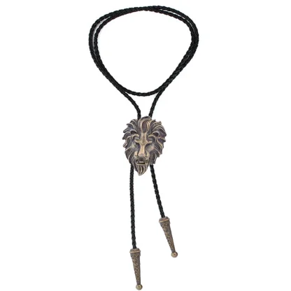 Retro Lion Head Pendant Bolo Tie - Image 14