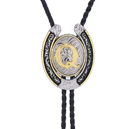 Horseshoe Western Tie with Initial Letter - Image 10