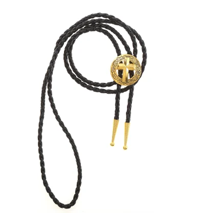 Cross Western Tie with Hollow Out Design - Image 6