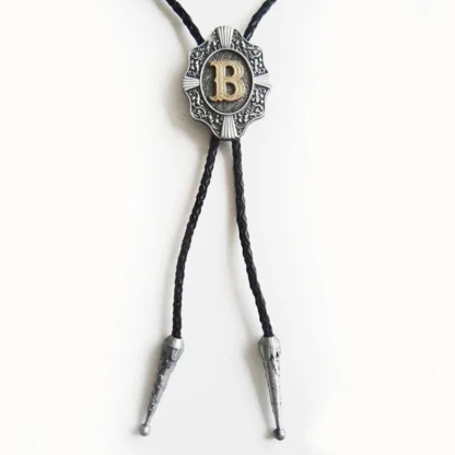 Initial Letter Western Tie with Retro Design