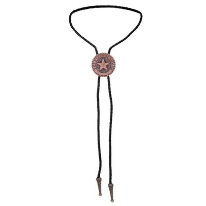 Round Weatern Tie with Embossed Star - Image 10