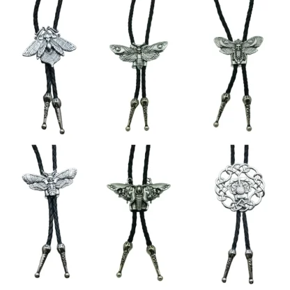 Bolo Tie with Flying Moth Shape Pendant - Image 2