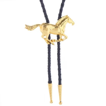 Adjustable Western Tie with Horse Pendant - Image 5
